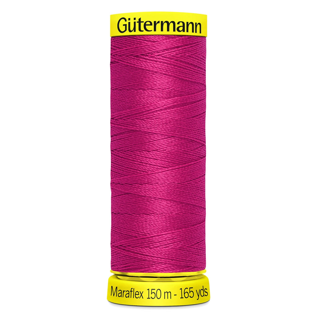 Gutermann Maraflex Elastic Thread - 382 Bright Pink 150m - The Eternal Maker - UK Fabric Shop