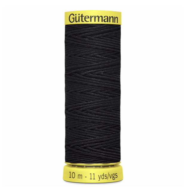 Gutermann Shirring Elastic - 4017 Black - The Eternal Maker - UK Fabric Shop