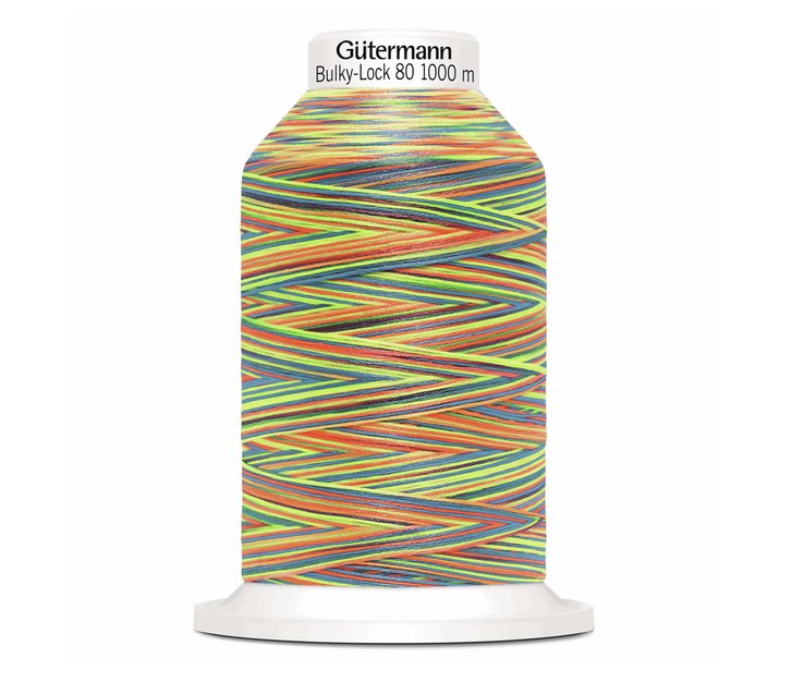 Gutermann Thread Bulky-Lock 80 Rainbow 9822 Overlock Thread - 1000m