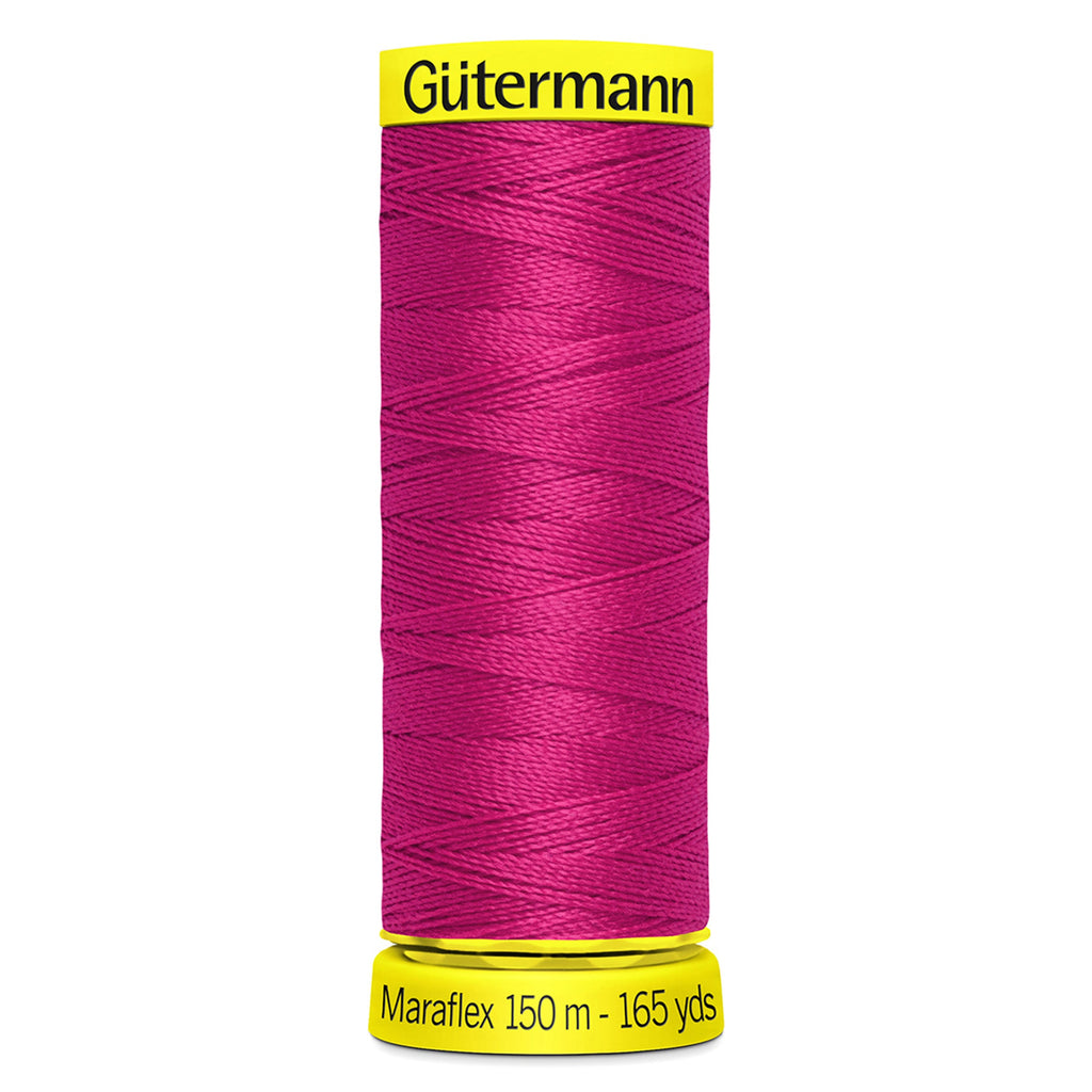 Gutermann Thread Gutermann Maraflex Elastic Thread - 382 Bright Pink 150m