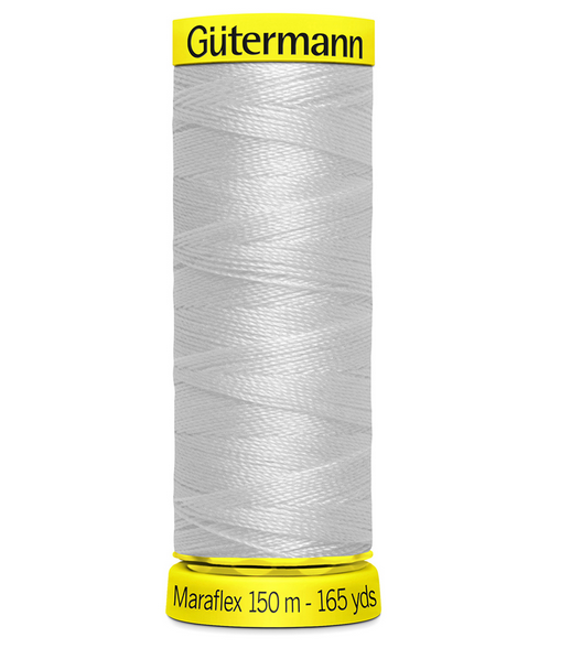 Gutermann Thread Gutermann Maraflex Elastic Thread - 8 Silver Grey 150m