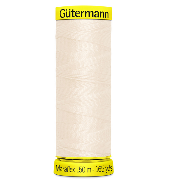 Gutermann Thread Gutermann Maraflex Elastic Thread - 802 Ivory 150m