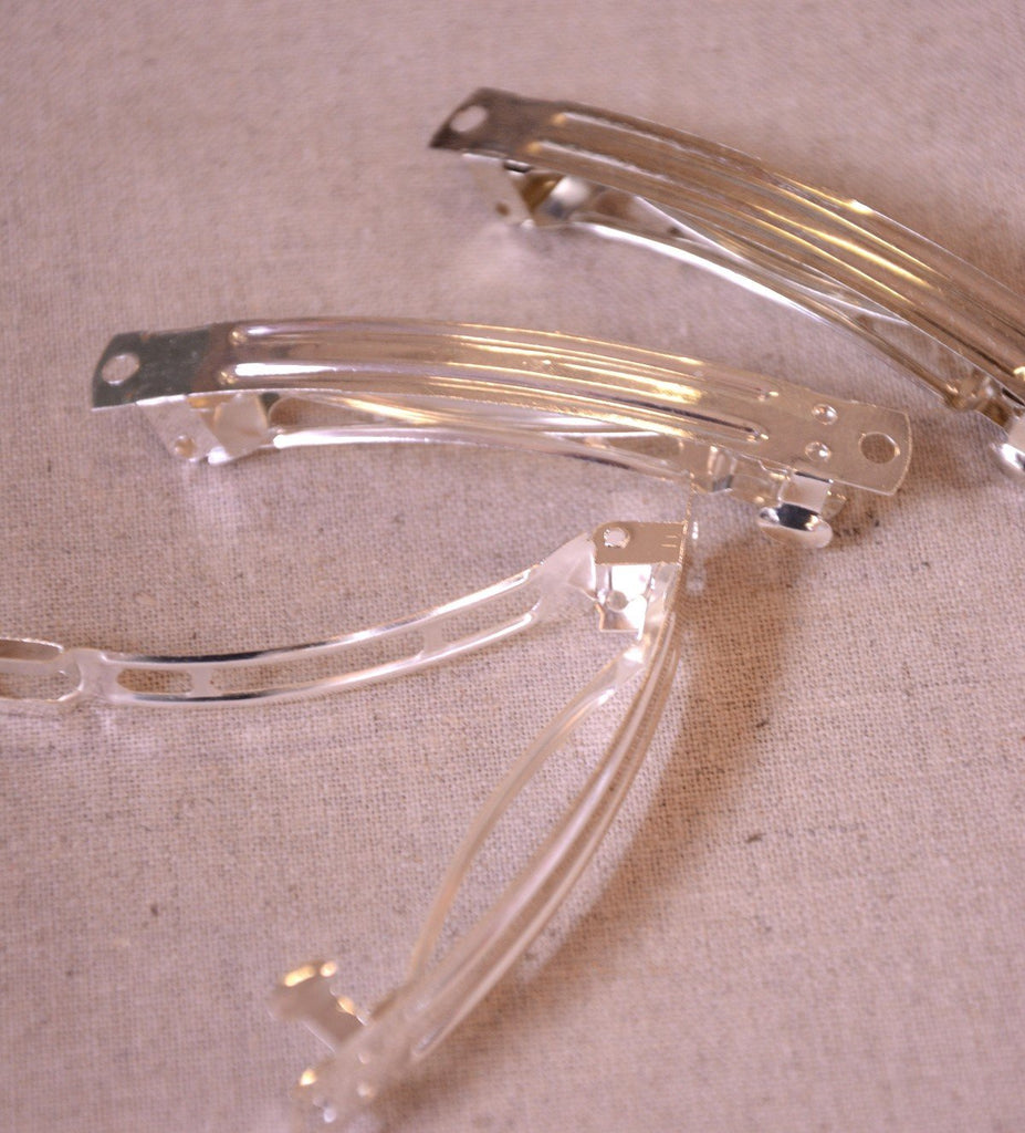 Hair Barrette - 80mm - Silver - The Eternal Maker - UK Fabric Shop