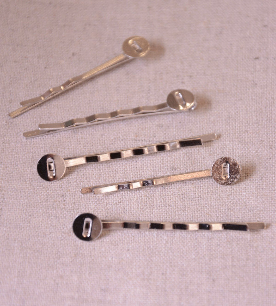 Hairslide Blank - 50mm - silver - The Eternal Maker - UK Fabric Shop