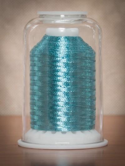 Hemingworth Metallic Machine Embroidery Thread - Blue Topaz 9017 - The Eternal Maker - UK Fabric Shop