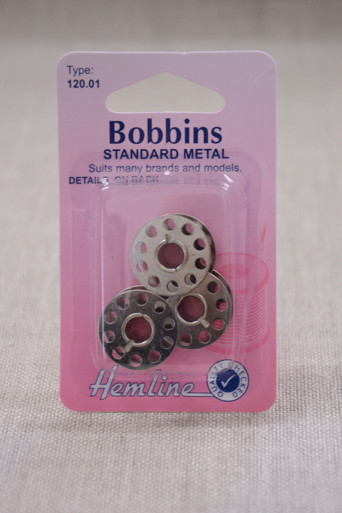 Hemline Haberdashery Bobbins Standard Metal