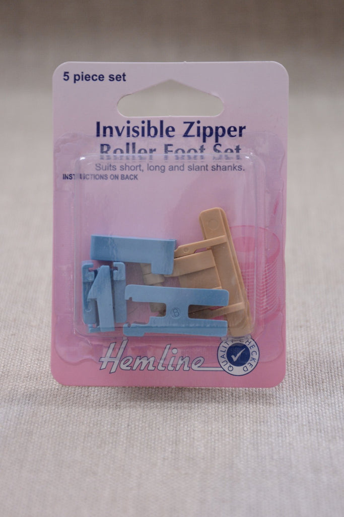 Hemline Haberdashery Invisible Zipper Roller Foot Set