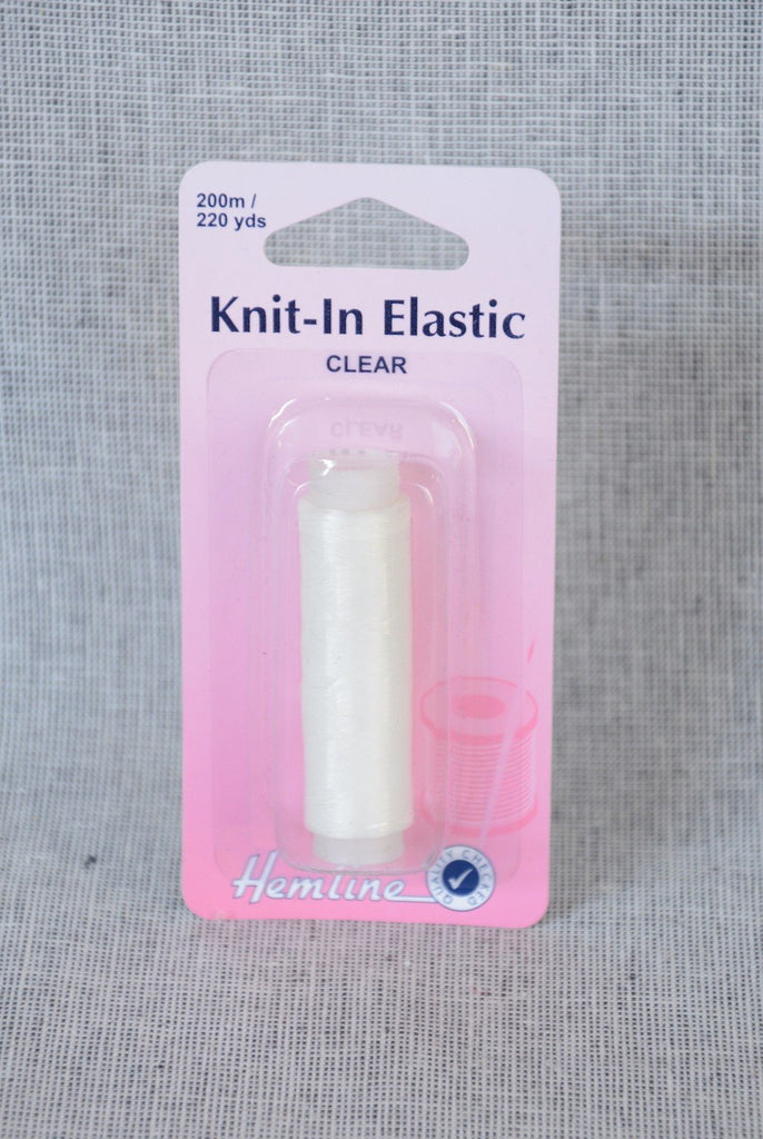 Hemline Haberdashery Knit-In Elastic (Clear)