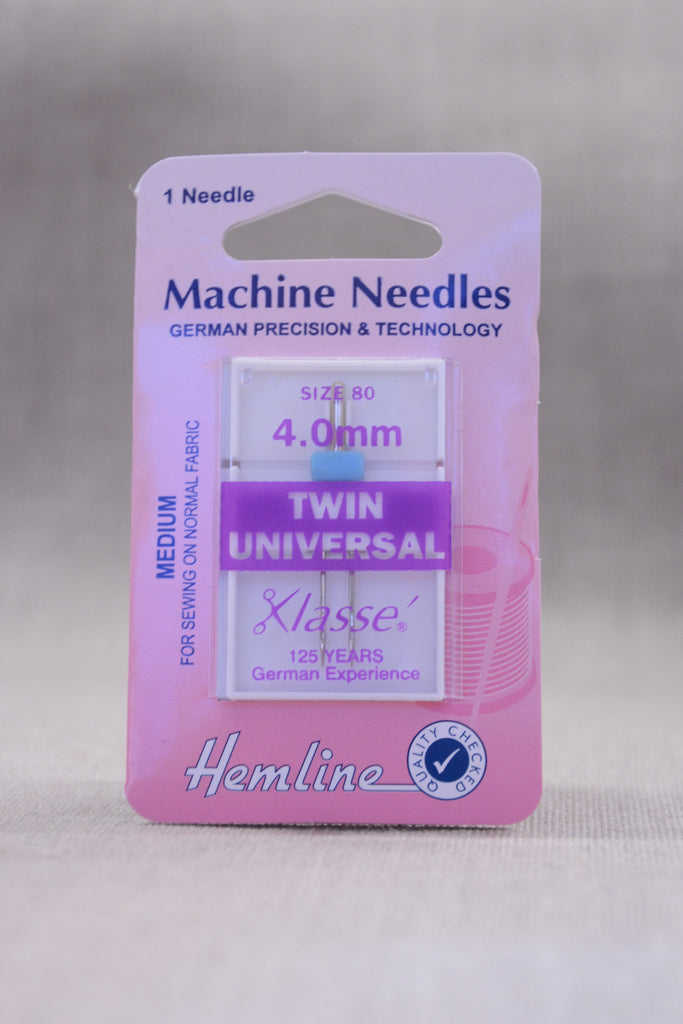 Hemline Needles and Pins 4.00mm Twin Universal Machine Needles