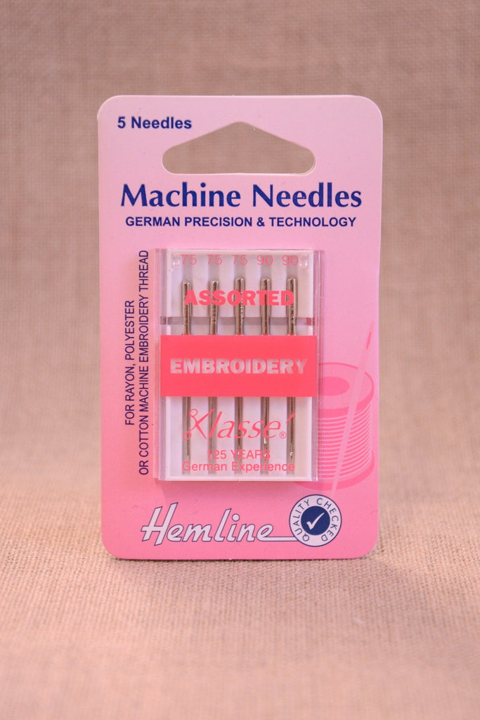 Hemline Needles and Pins Assorted Embroidery Machine Needles