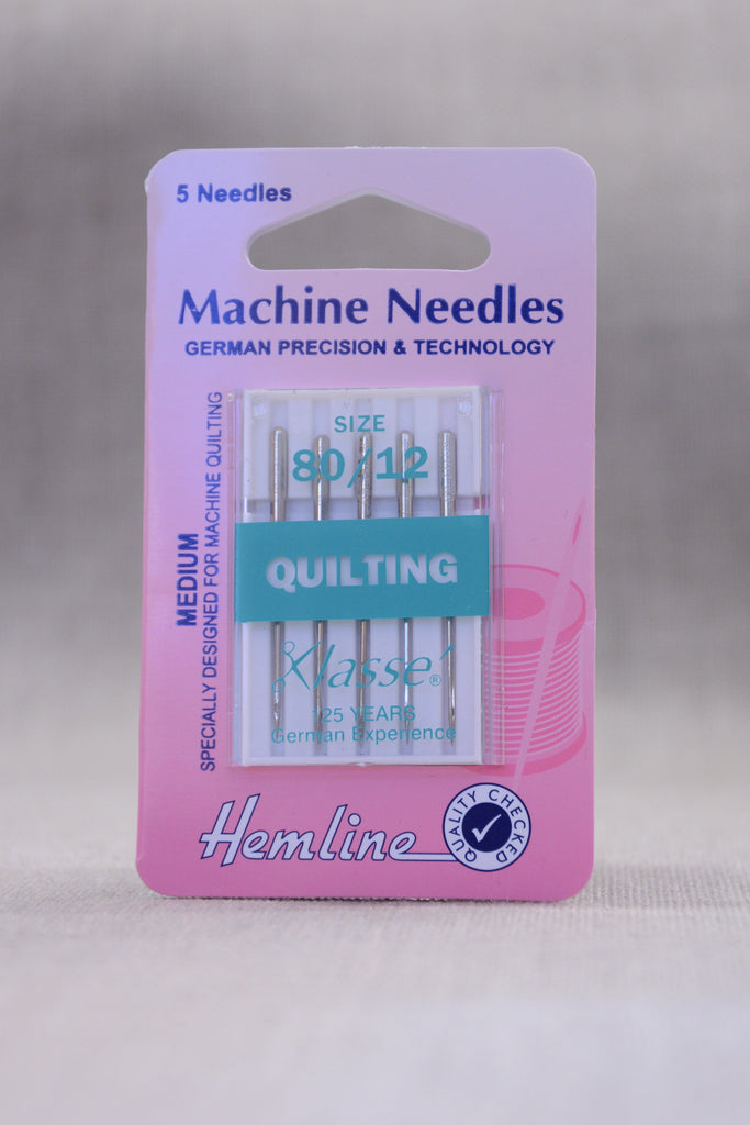 Hemline Needles and Pins Assorted Quilting Medium Machine Needles - 80/12