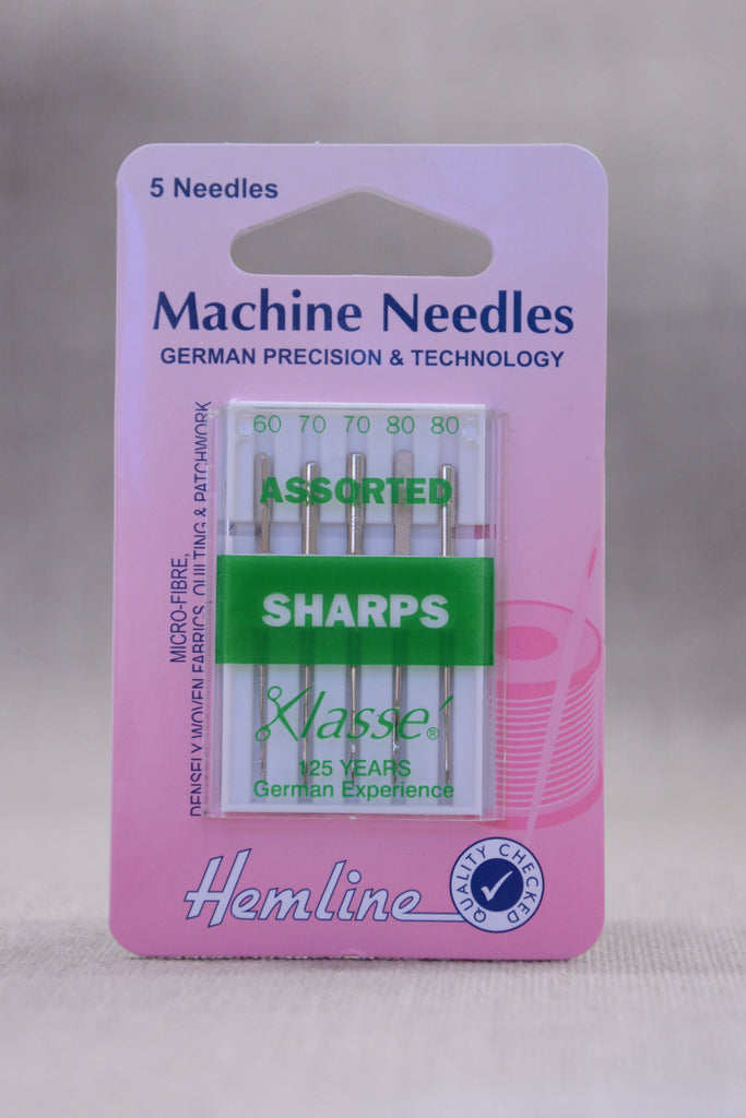 Hemline Needles and Pins Assorted Sharps Machine Needles