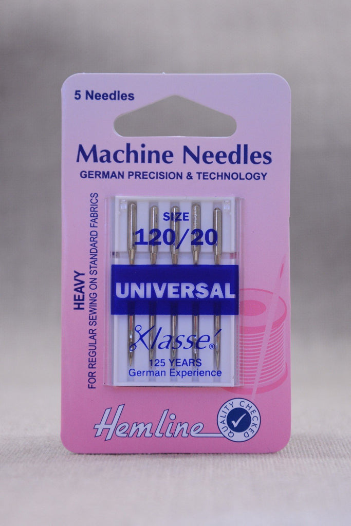 Hemline Needles and Pins Assorted Universal Heavy Machine Needles - 120/20
