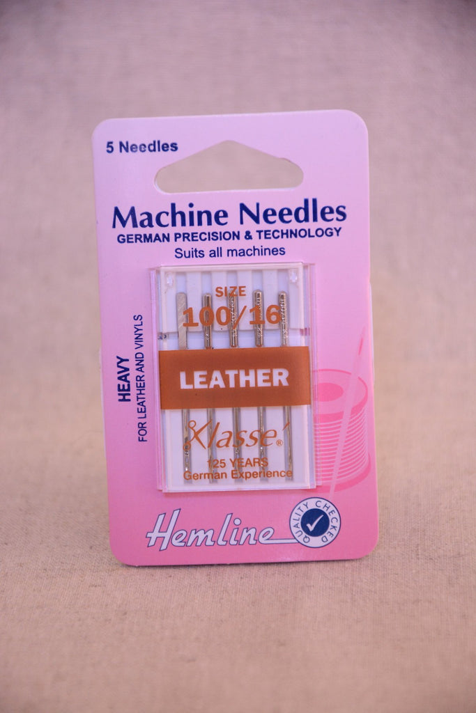 Hemline Needles and Pins Leather Machine Needles - 100/16