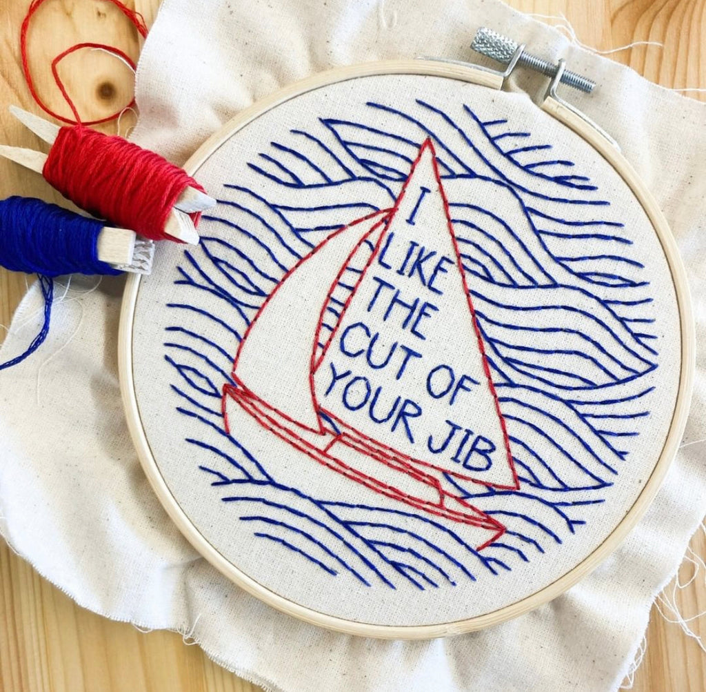Hook, Line & Tinker Kits Cut Of Your Jib Embroidery Kit - Hook, Line & Tinker