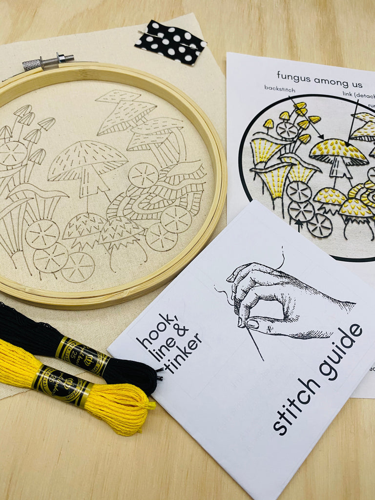 Hook, Line & Tinker Kits Fungus Among Us Embroidery Kit - Hook, Line & Tinker