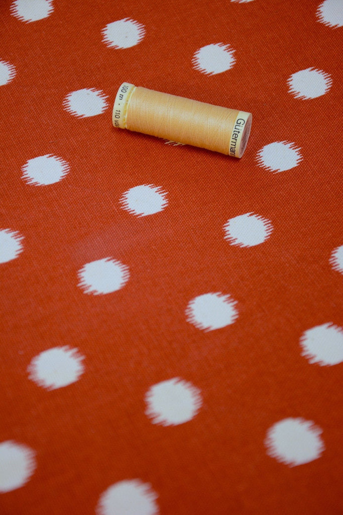 Ikat Dot - Red - Cotton Canvas - Premier Prints - The Eternal Maker - UK Fabric Shop