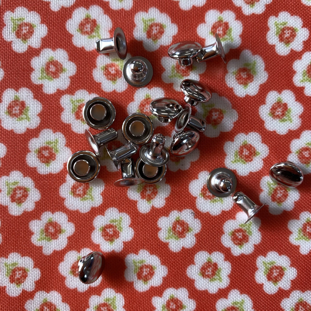 Jeans Rivets - Silver - 7mm - The Eternal Maker - UK Fabric Shop