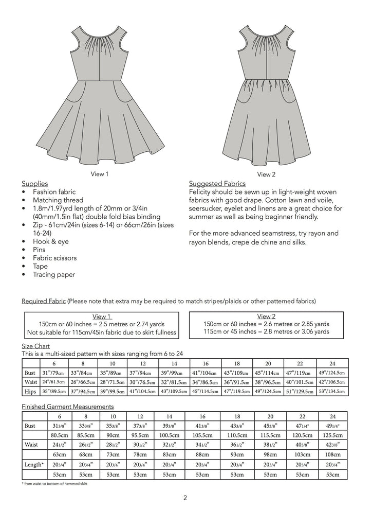 Jennifer Lauren Handmade Dress Patterns The Felicity Dress and Skirt - Jennifer Lauren Handmade - Digital PDF Download Pattern