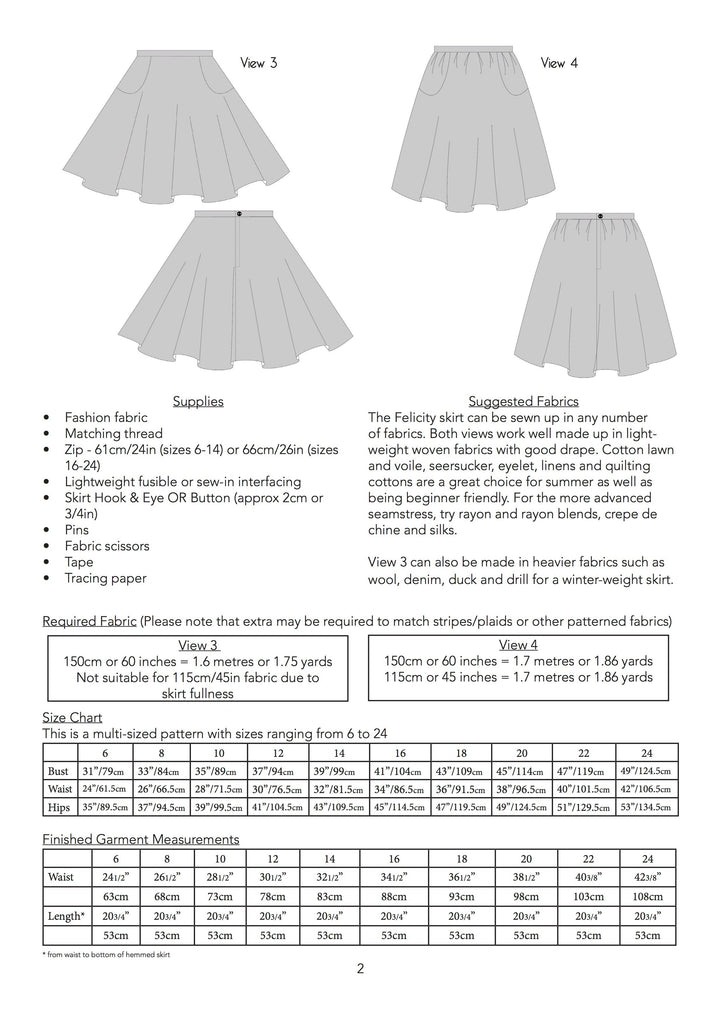 Jennifer Lauren Handmade Dress Patterns The Felicity Dress and Skirt - Jennifer Lauren Handmade - Digital PDF Download Pattern