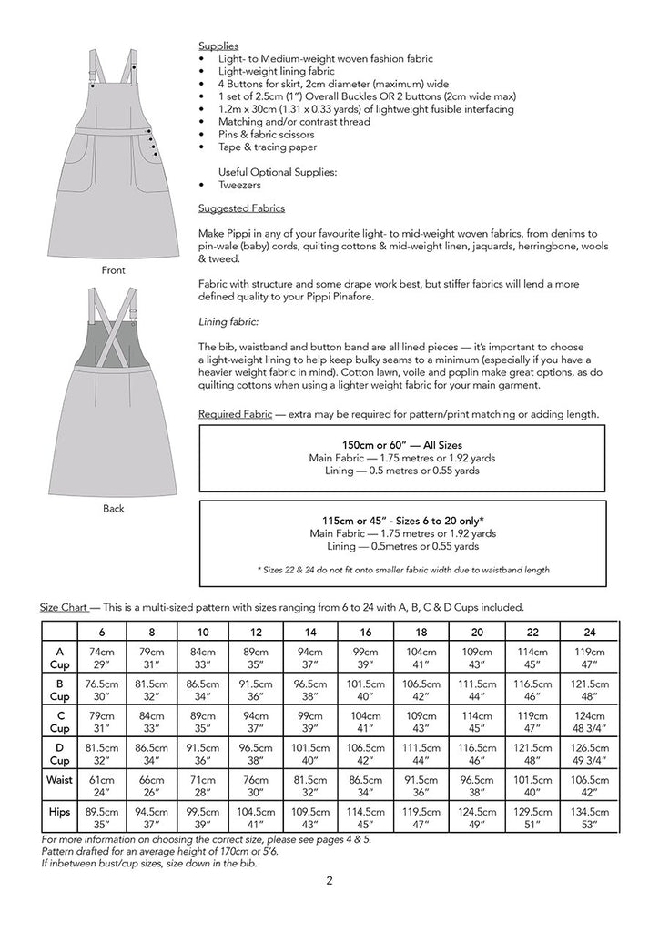 Jennifer Lauren Handmade Dress Patterns The Pippi Pinafore - Jennifer Lauren Handmade - Digital PDF Download Pattern