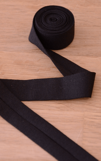 Jersey Binding (Viscose) - 20mm - Black 14 - by 50cm - The Eternal Maker - UK Fabric Shop