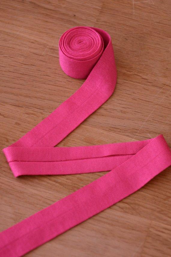 Jersey Binding (Viscose) - 20mm - Hot Pink 78 - by the 50cm - The Eternal Maker - UK Fabric Shop