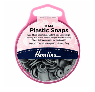 Kam Snap - Grey - 25 Set - The Eternal Maker - UK Fabric Shop