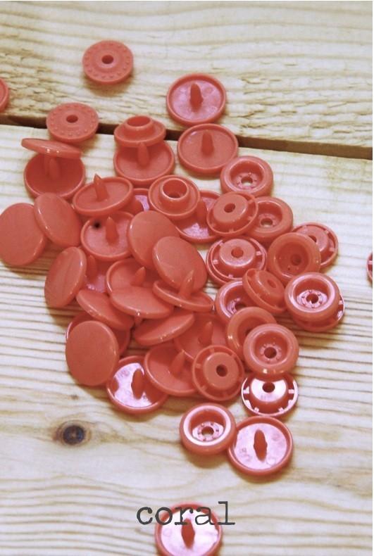 Kam Snaps - Coral - The Eternal Maker - UK Fabric Shop