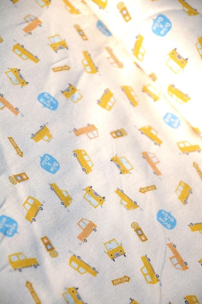 Kiyohara Fabric Little Yellow Taxi - Happy Go Lucky - Puti de Pome - Kiyohara