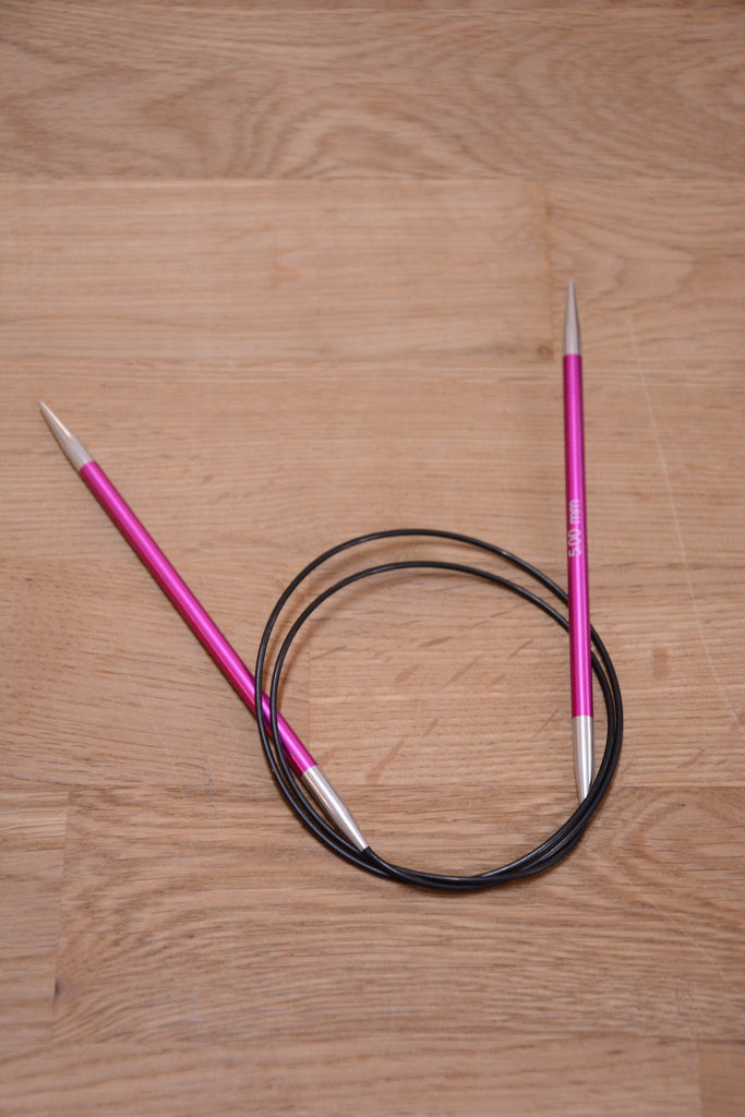 Knitpro Knitting Needles 5.00mm 100cm - Knitpro Zing Fixed Circular Needles