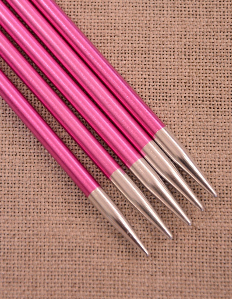 Knitpro Knitting Needles 5.00mm 20cm - Zing Double Pointed Needles - set of five
