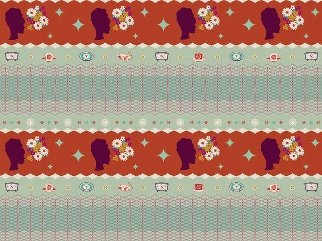 Kokka Fabric Starlet - Aspic - Ruby Star Spring by Melody Miller - 60cm Panel
