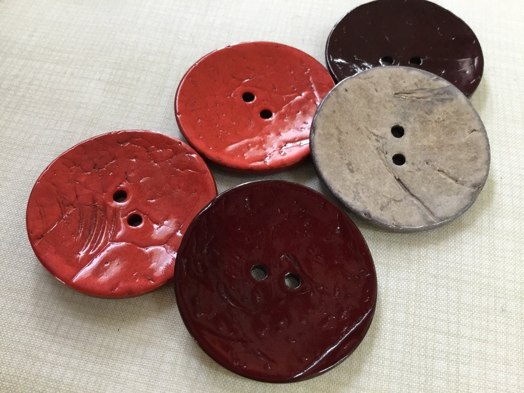 Large Coconut Buttons - 40mm - Various colours - The Eternal Maker - UK Fabric Shop