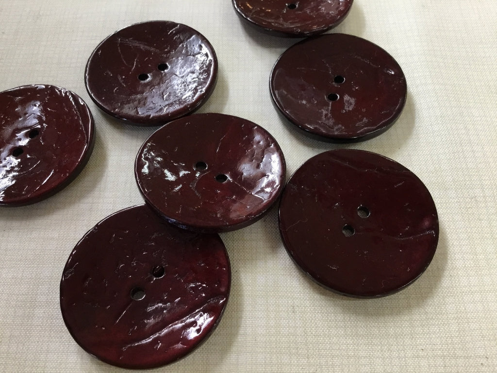 Large Coconut Buttons - 40mm - Various colours - The Eternal Maker - UK Fabric Shop