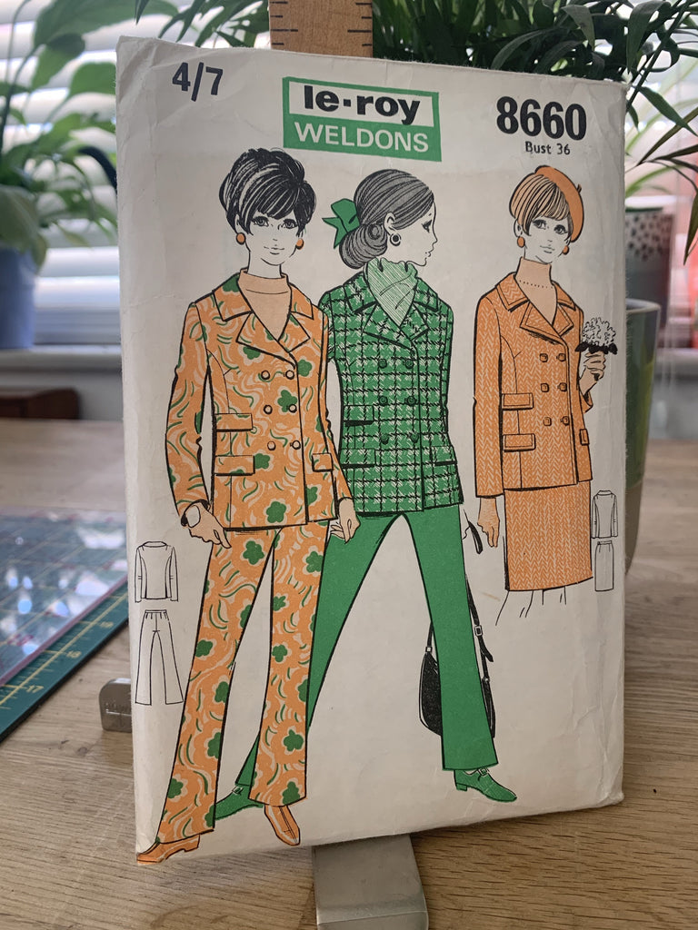 Le-Roy Weldons Dress Patterns Le-Roy Weldons - 8660 Jacket, Skirt and Trousers - Vintage Sewing Pattern (Bust 36)
