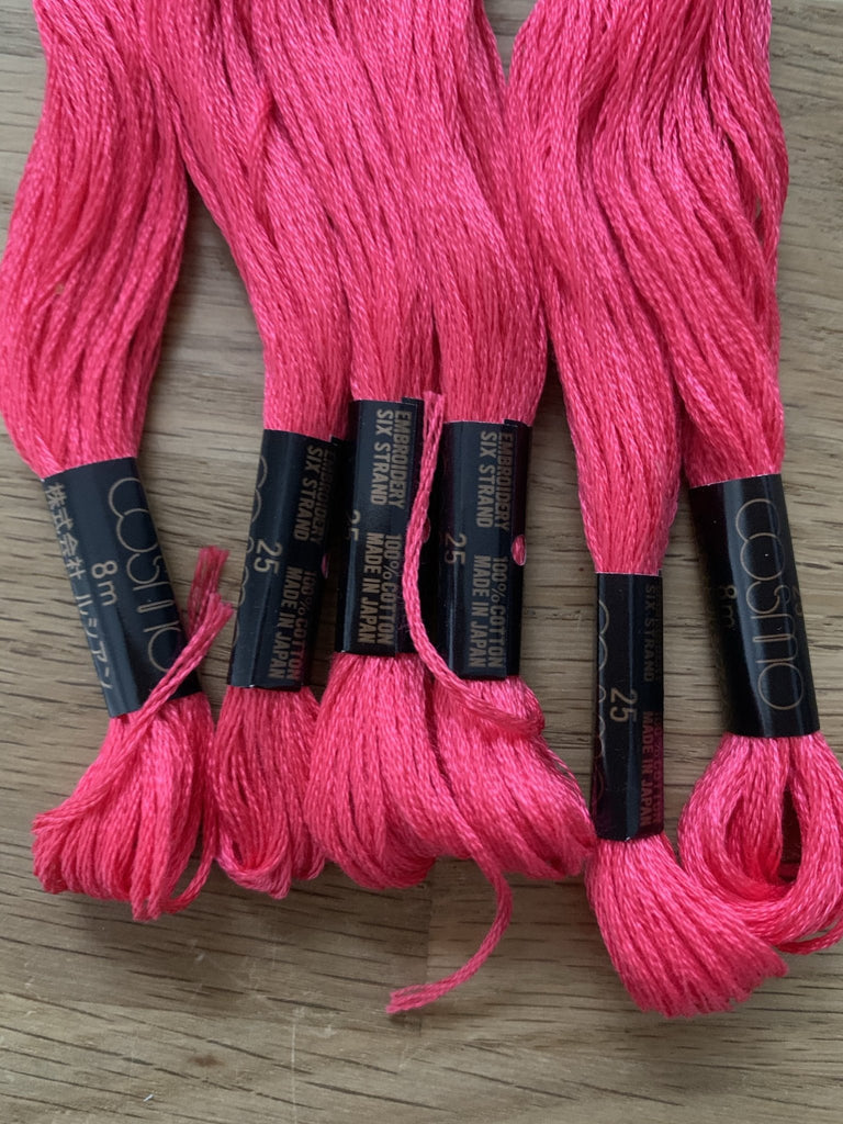 Lecien Cosmo Embroidery Thread 115A Cayenne Pink - The Eternal Maker - UK Fabric Shop