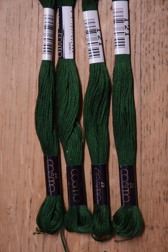 Lecien Cosmo Embroidery Thread 121 Dark Artichoke Green - The Eternal Maker - UK Fabric Shop