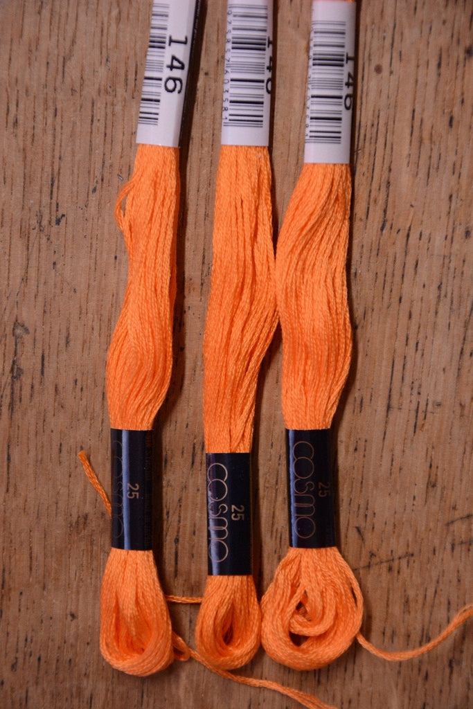 Lecien Cosmo Embroidery Thread 146 Vivid Orange Pepper - The Eternal Maker - UK Fabric Shop