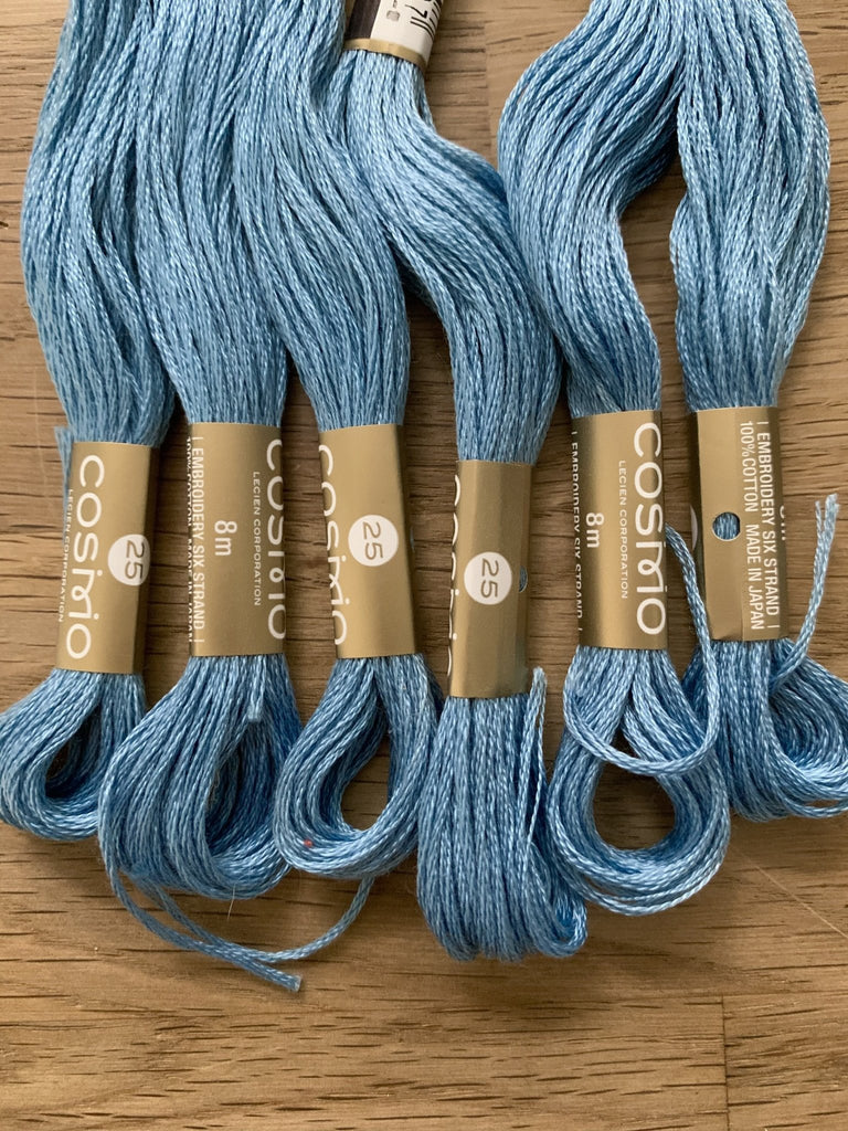 Lecien Cosmo Embroidery Thread 164 Light Dull Blue - The Eternal Maker - UK Fabric Shop