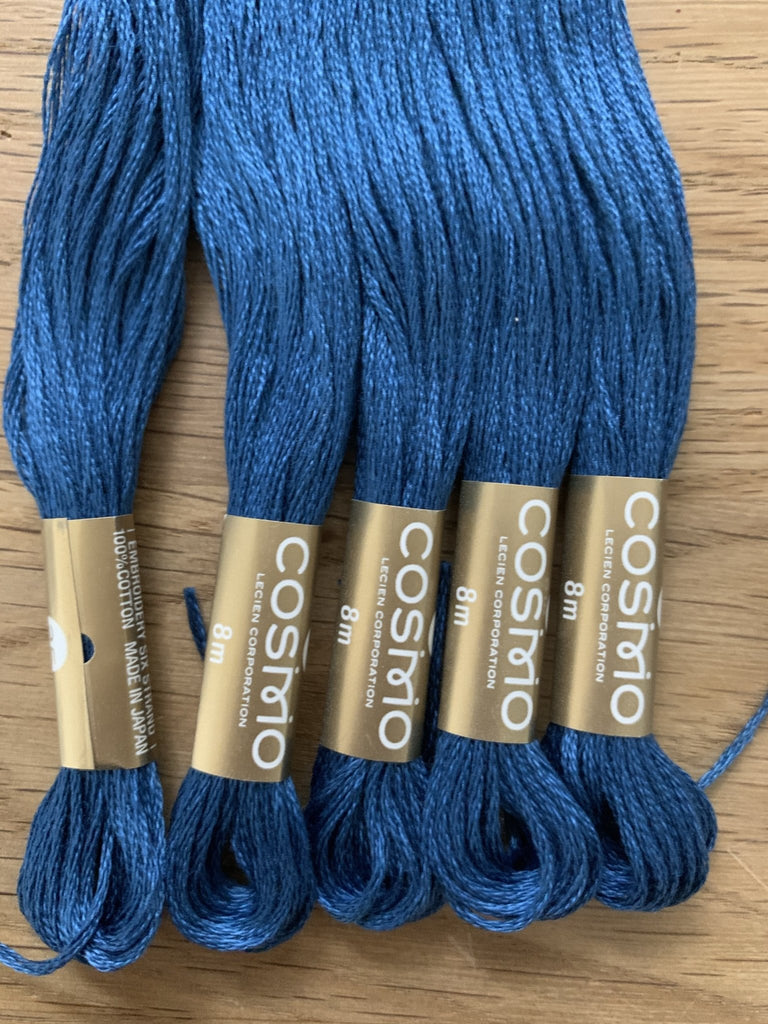 Lecien Cosmo Embroidery Thread 167 Blue - The Eternal Maker - UK Fabric Shop