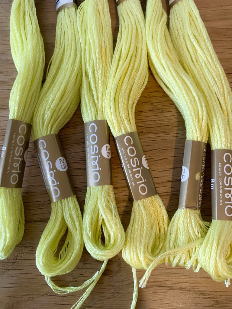 Lecien Cosmo Embroidery Thread 2007 Canary - The Eternal Maker - UK Fabric Shop