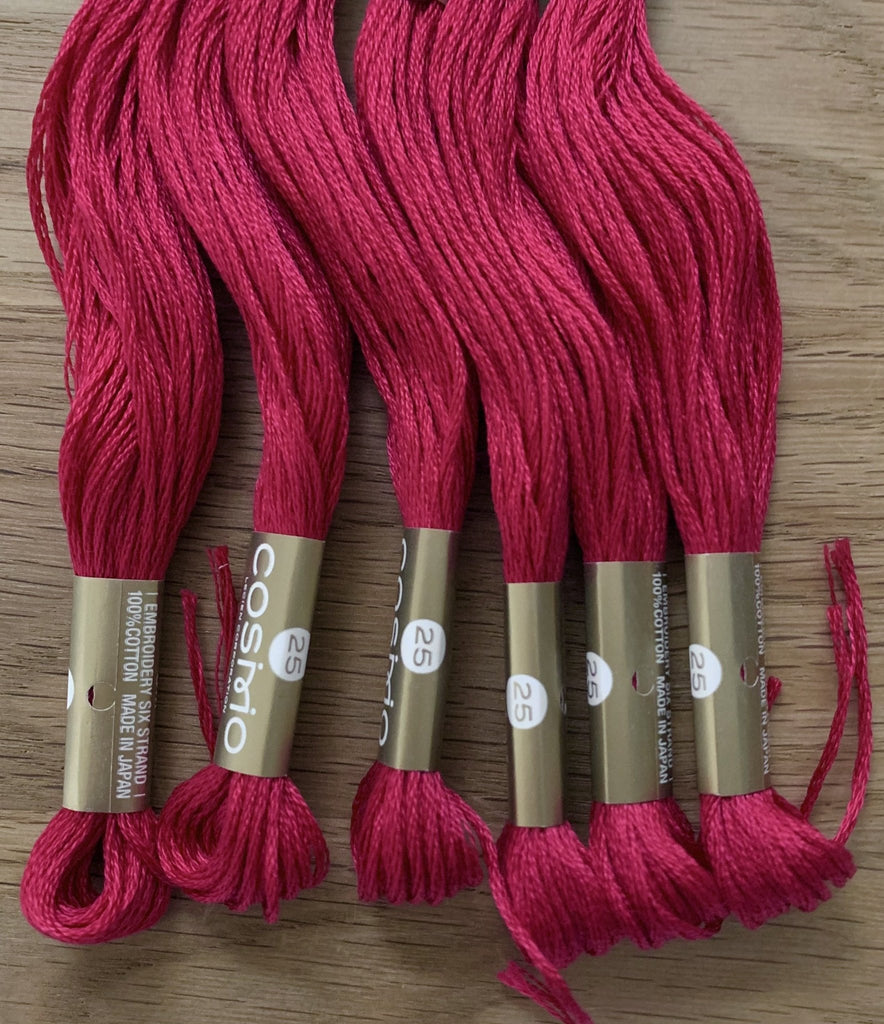 Lecien Cosmo Embroidery Thread 241A Orient Red - The Eternal Maker - UK Fabric Shop