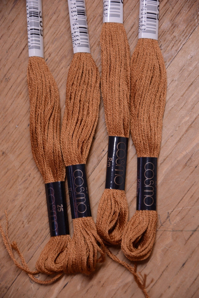 Lecien Cosmo Embroidery Thread 309 Bronze Brown - The Eternal Maker - UK Fabric Shop