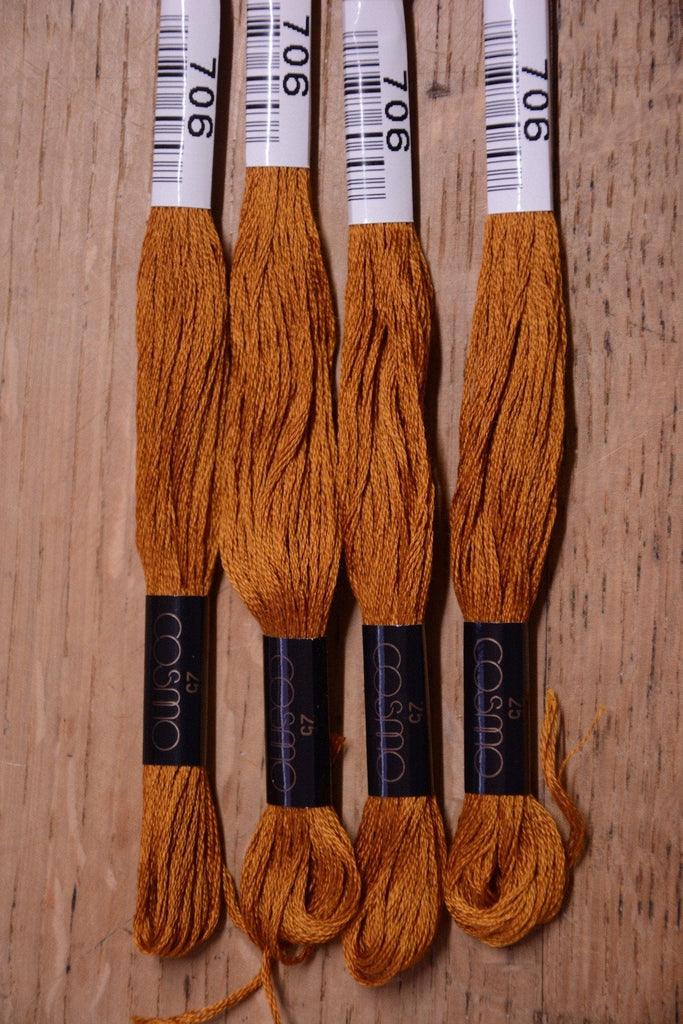 Lecien Cosmo Embroidery Thread 706 Dark Dull Yellow - The Eternal Maker - UK Fabric Shop