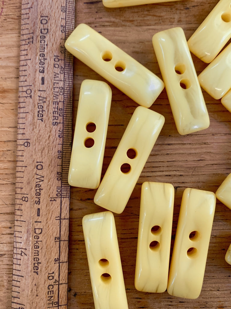 Lemon Yellow Toggle Button - 48mm - The Eternal Maker - UK Fabric Shop