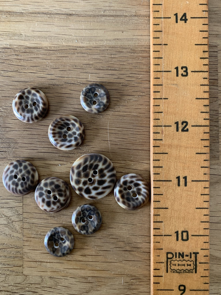 Leopard Print Dark Button - The Eternal Maker - UK Fabric Shop