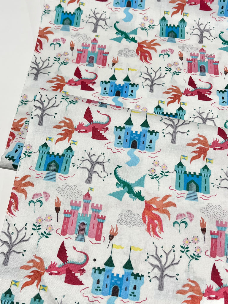 Lewis and Irene Fabric Dragons and Castles - Lewis and Irene