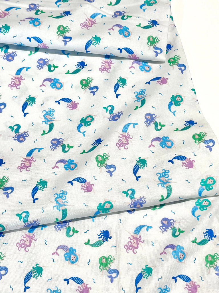 Lewis and Irene Fabric Small Things Mermaids - Lewis and  Irene