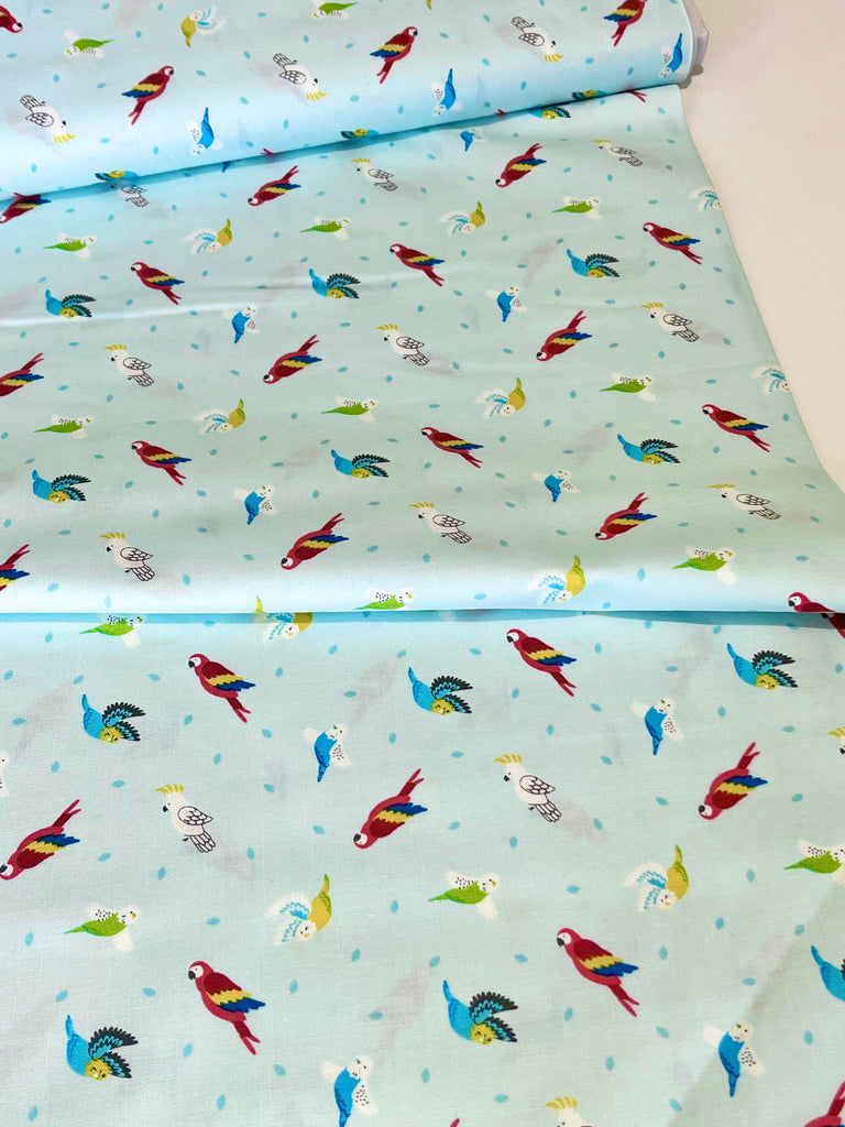 Lewis and Irene Fabric Tropical Birds - Small Things - Lewis and Irene